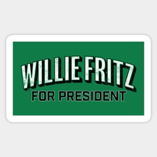 Willie Fritz For President! Go Green Wave! Sticker